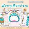 Worry Monsters. Anxiety Coping Skill Tool for Kids