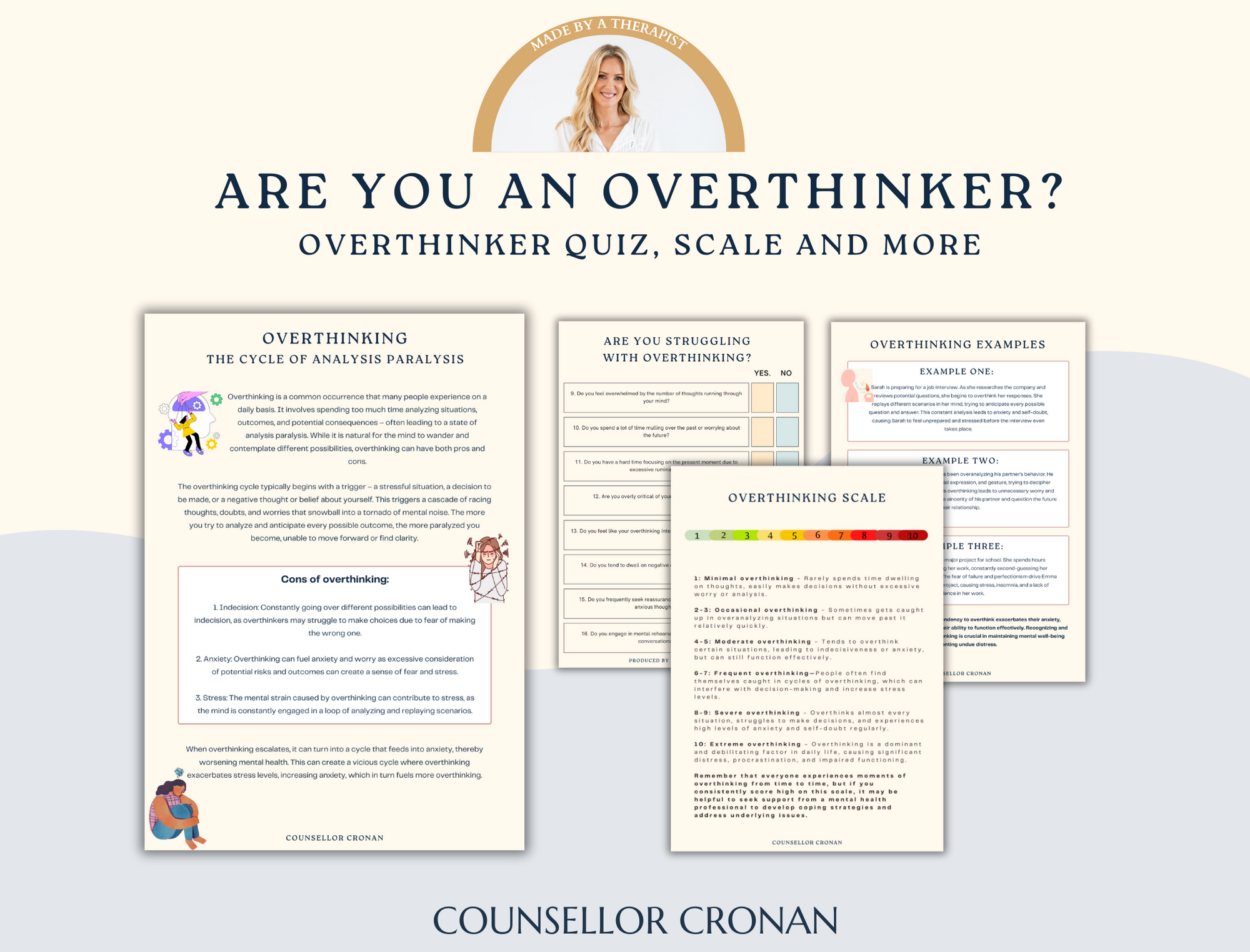 Overthinking Workbook for personal growth and development.