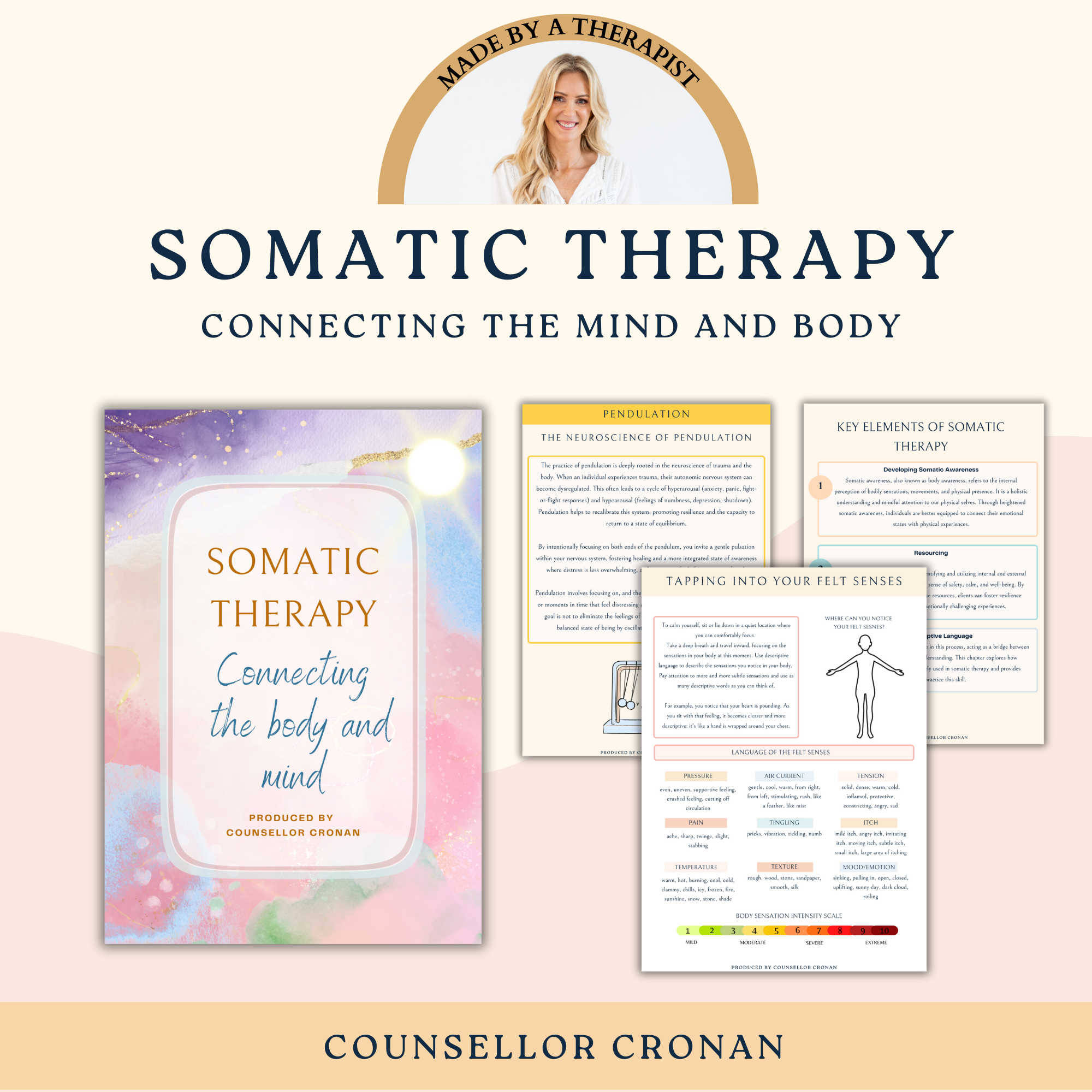 Somatic Therapy Workbook - 65 Pages