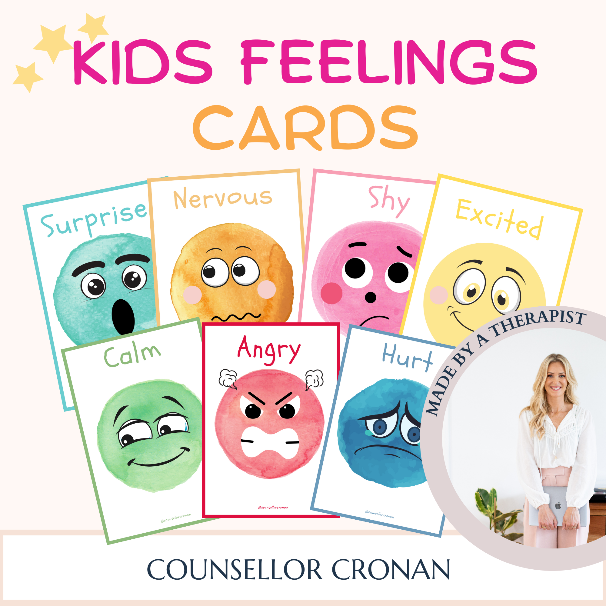 Kids Feeling Flashcards. Emotional Regulation Tools