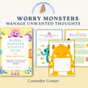 Worry Monsters. Anxiety Coping Skill Tool for Kids