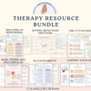 Therapy resource Counseling Worksheets Bundle School Counselor Tools. Therapy worksheets. Reacting vs responding anxiety accountability