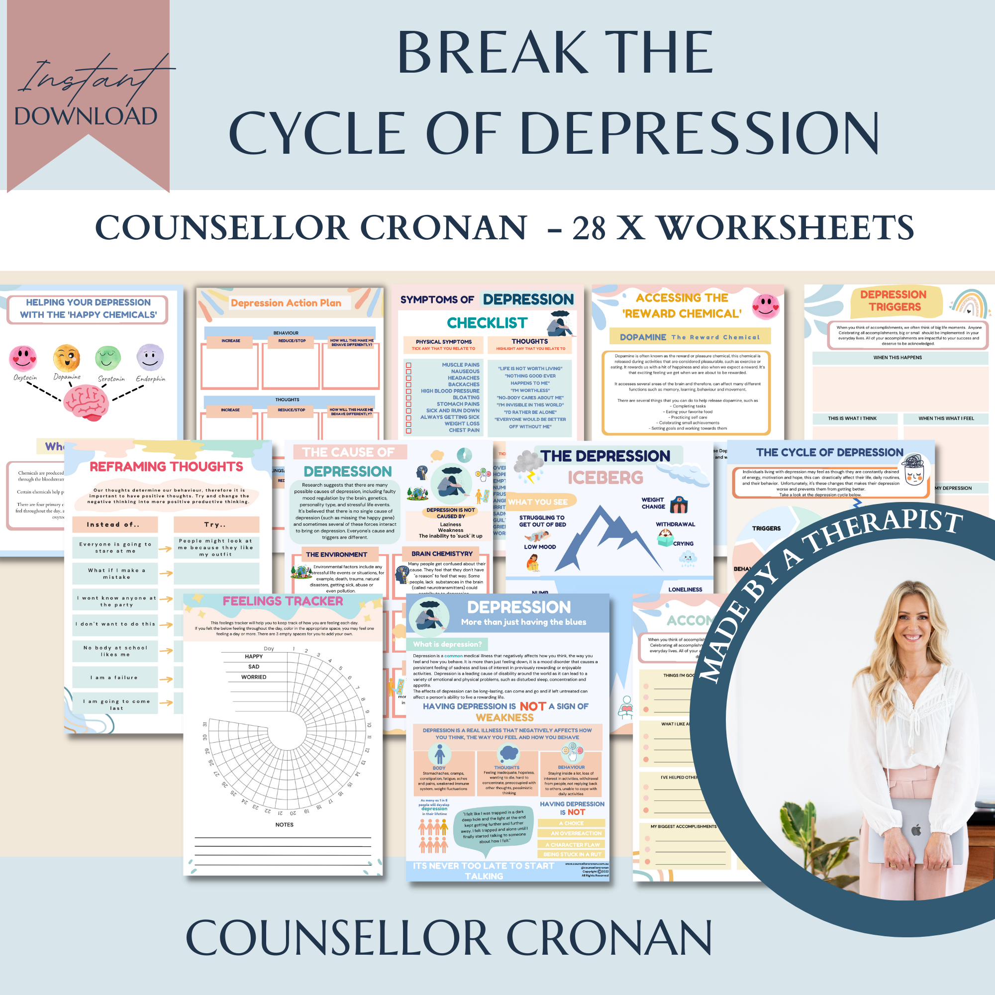 Break The Cycle of Depression Workbook. Resources and Coping Skills.