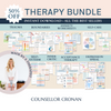 Therapy worksheet bundle, psychology resources