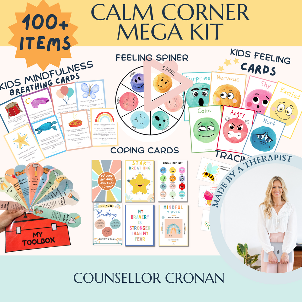 Calming corner kit bundle, coping skills for kids, self regulation.