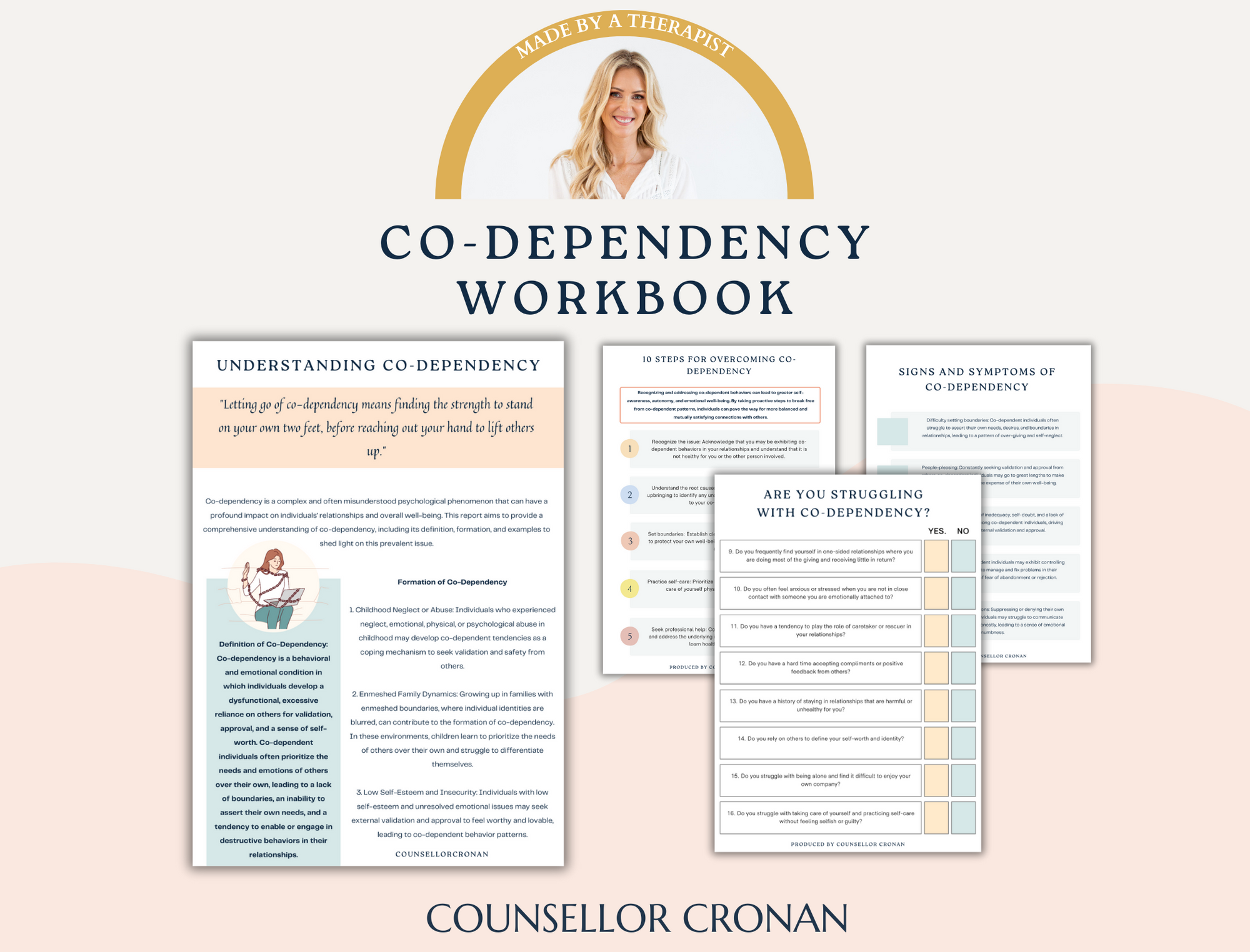 Co-Dependency Fillable Worksheets. Self-Reflection. Healthy Relationships