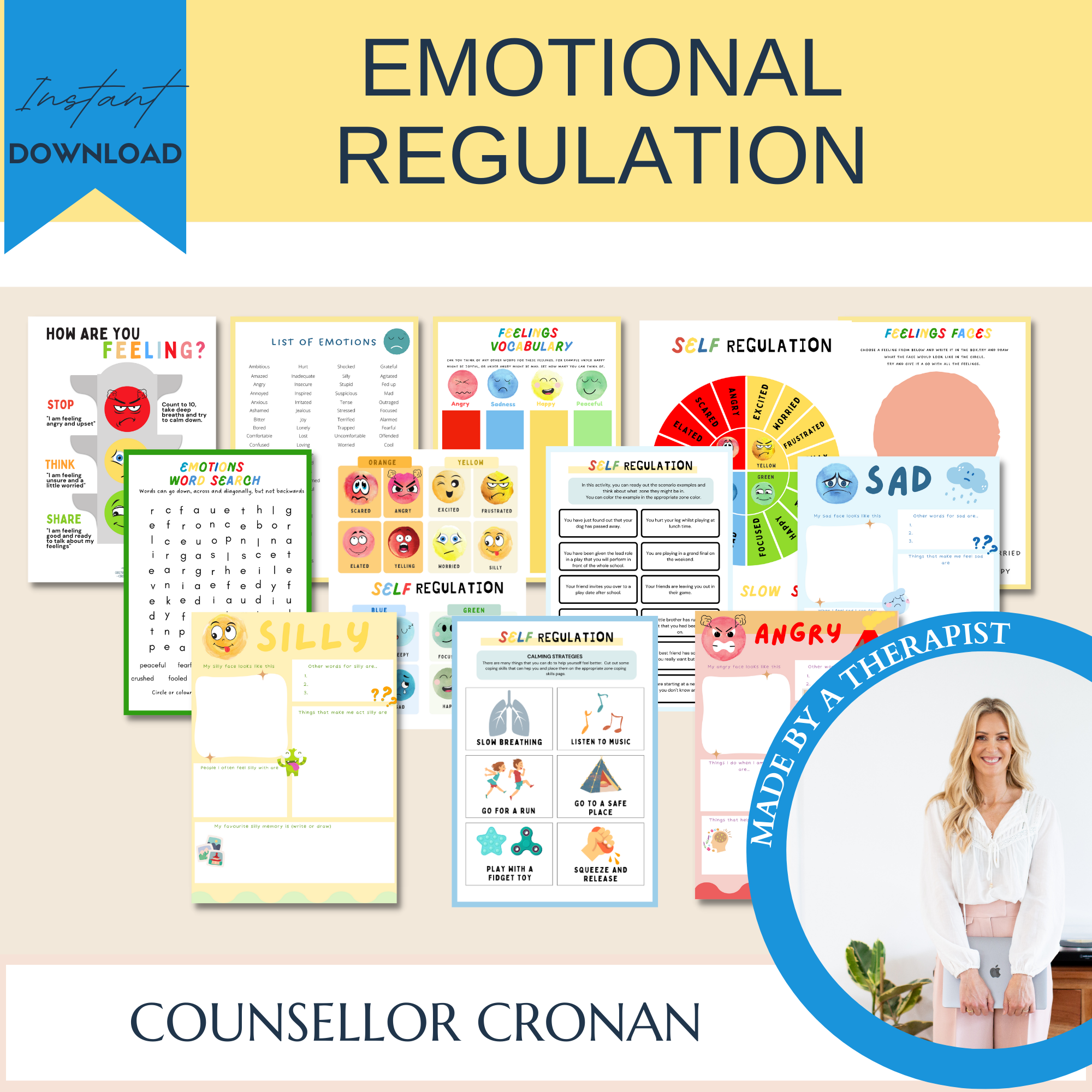 Emotional Regulation Worksheets. Zones of Self-Regulation.