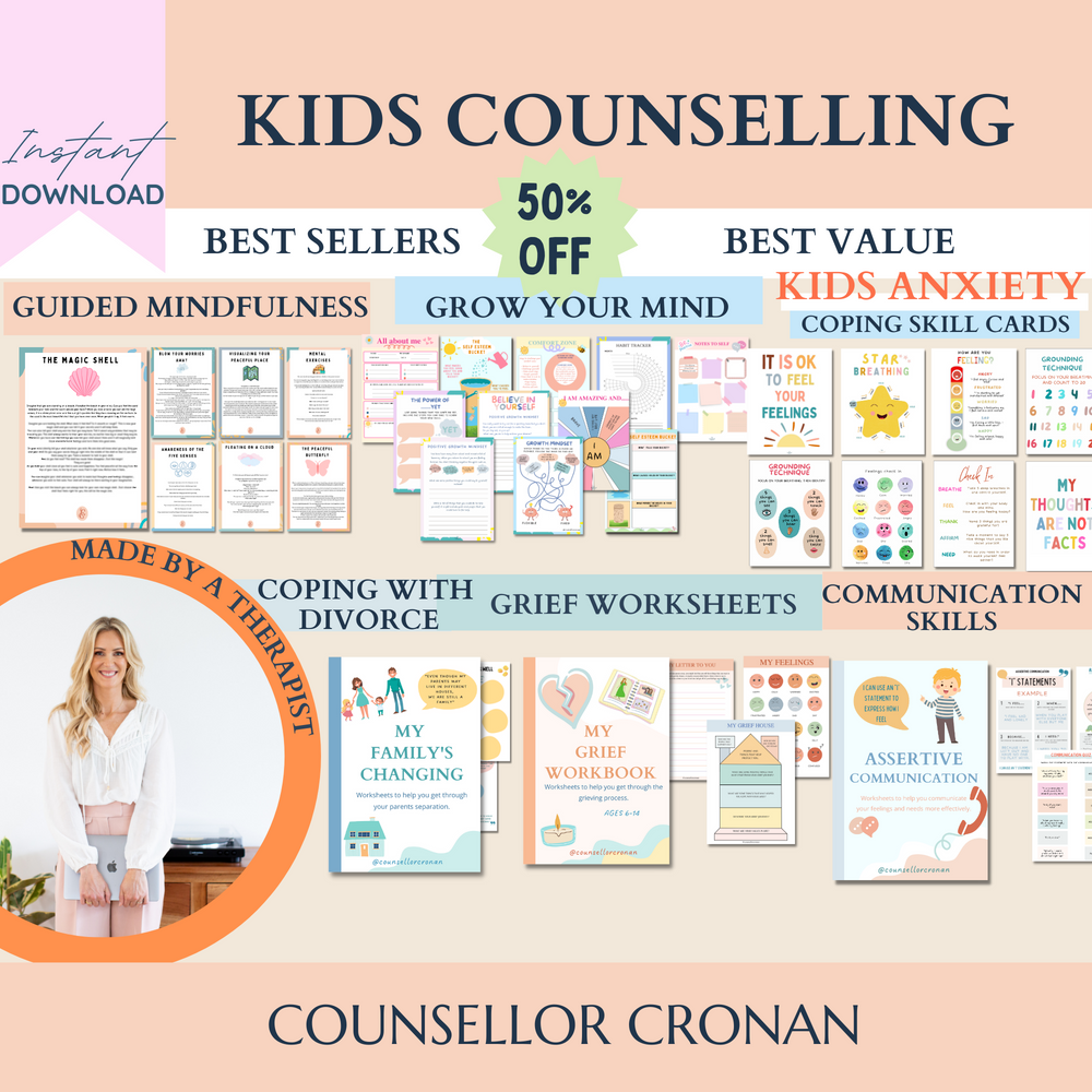 Essential Coping Skills Bundle. Therapy Worksheets.