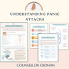 Panic attacks infographic and worksheets. Therapy worksheets, identifying triggers