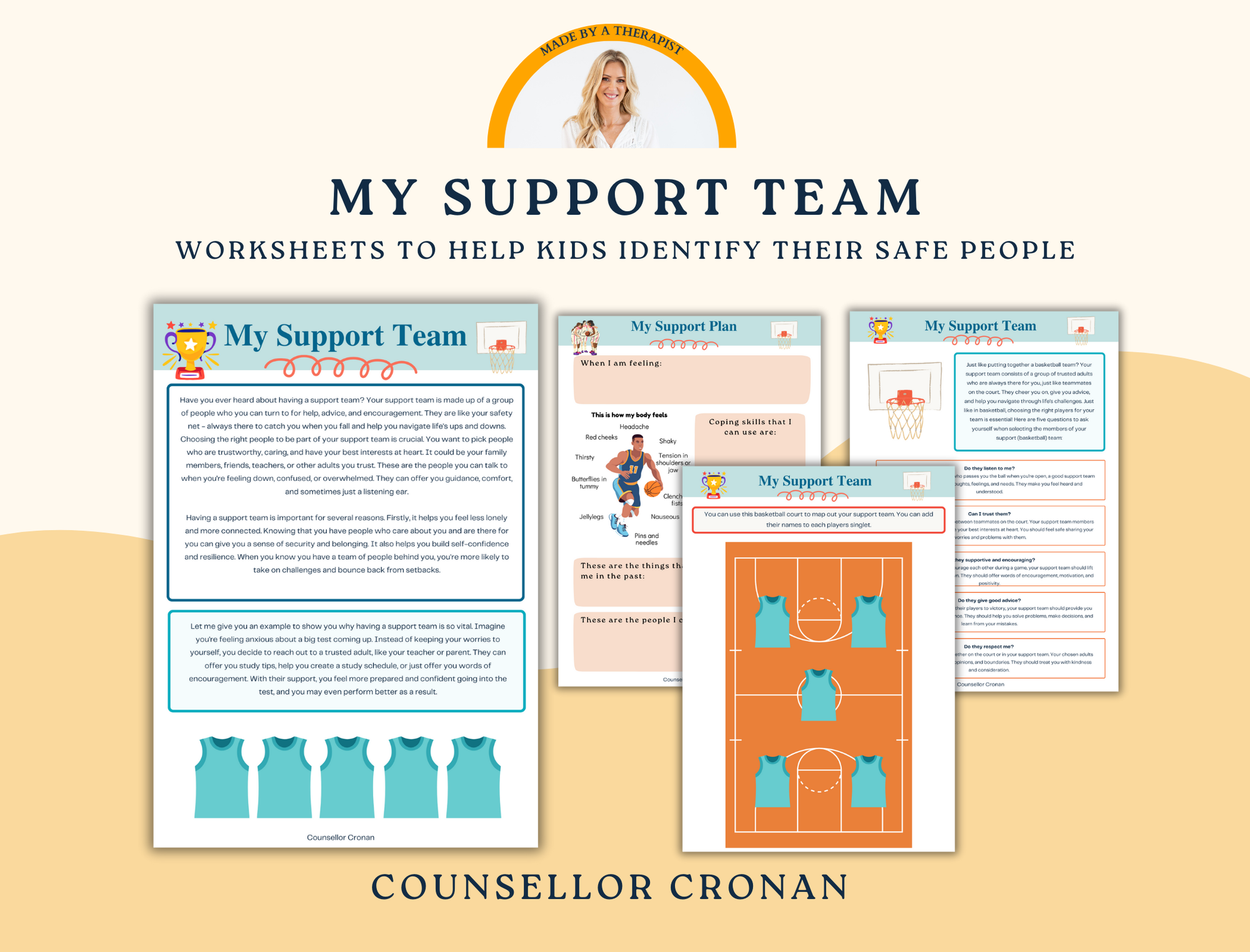 My Support Team Worksheets. Helping kids identify their safe people. Support Plan