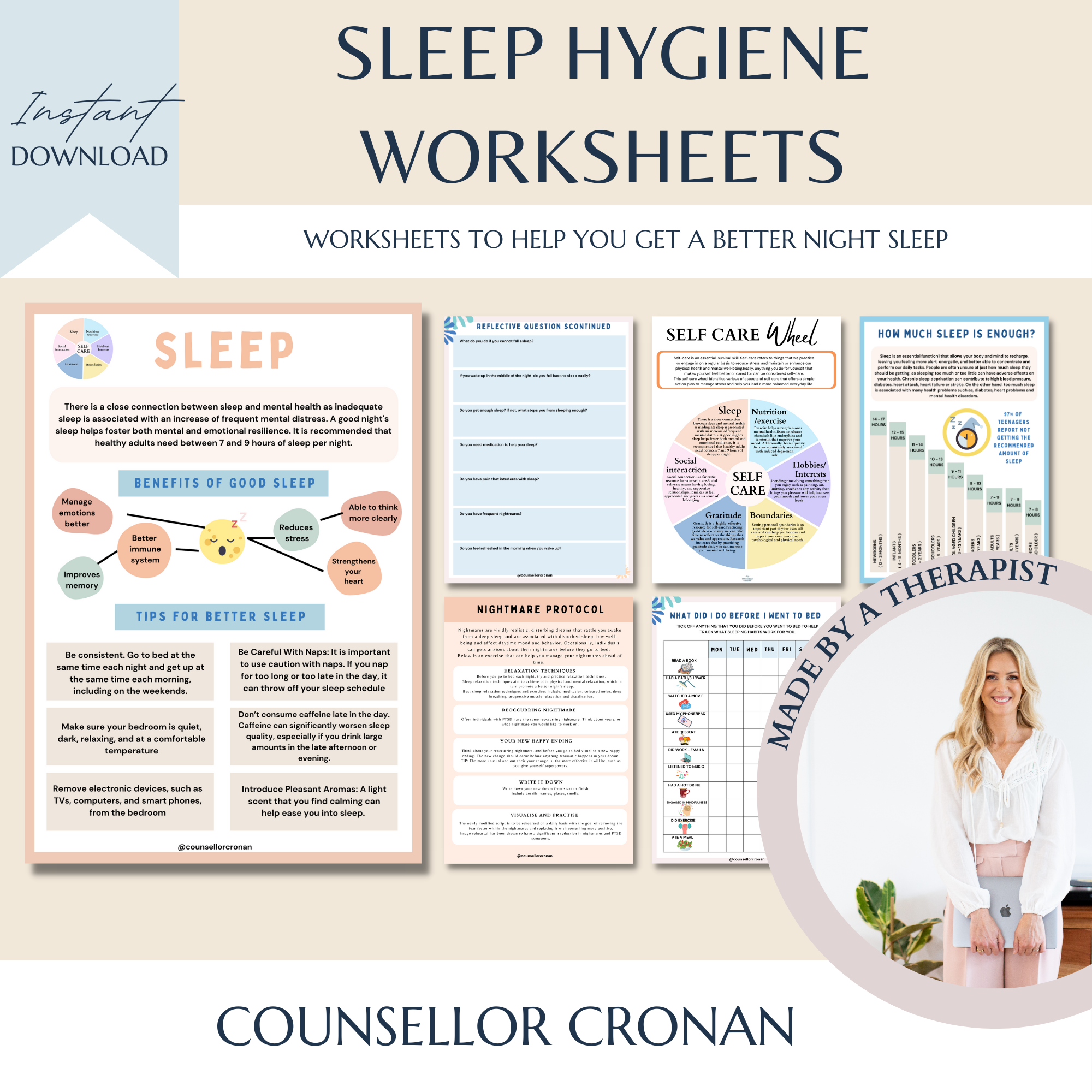 Sleep Hygiene Workbook. Understand How To Get A Goodnight Sleep.