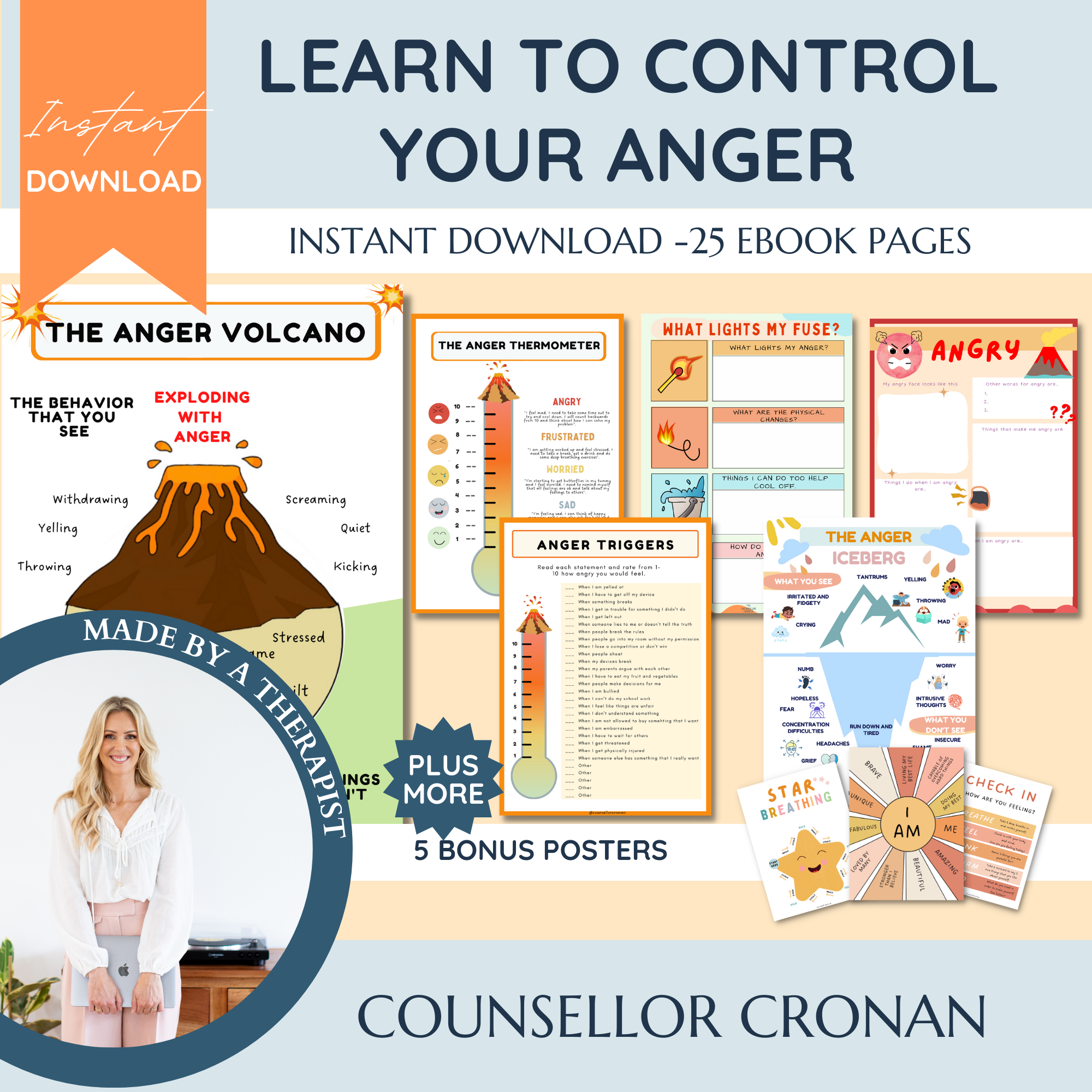 Anger Management Worksheets For Kids.