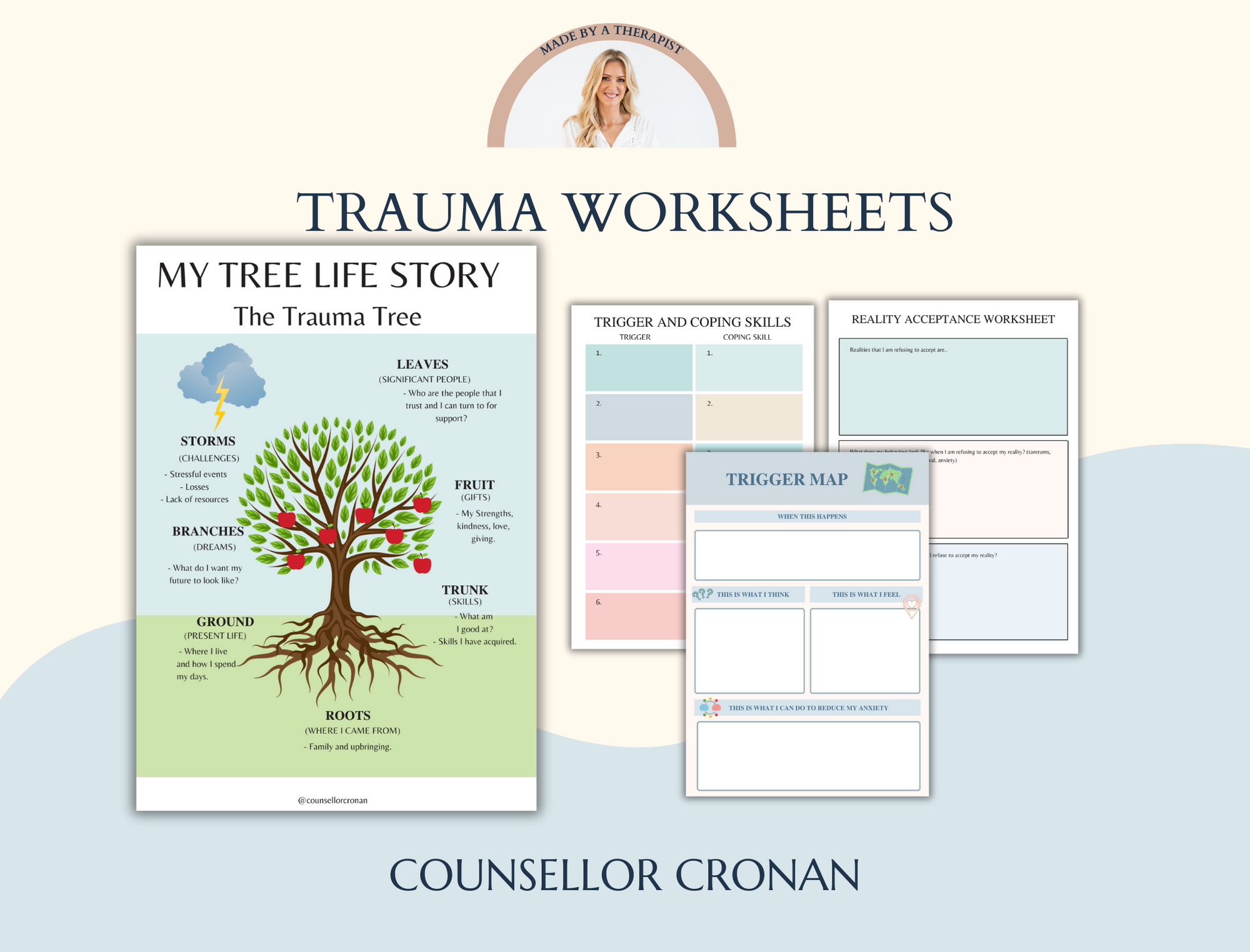 Trauma Worksheets. PTSD.