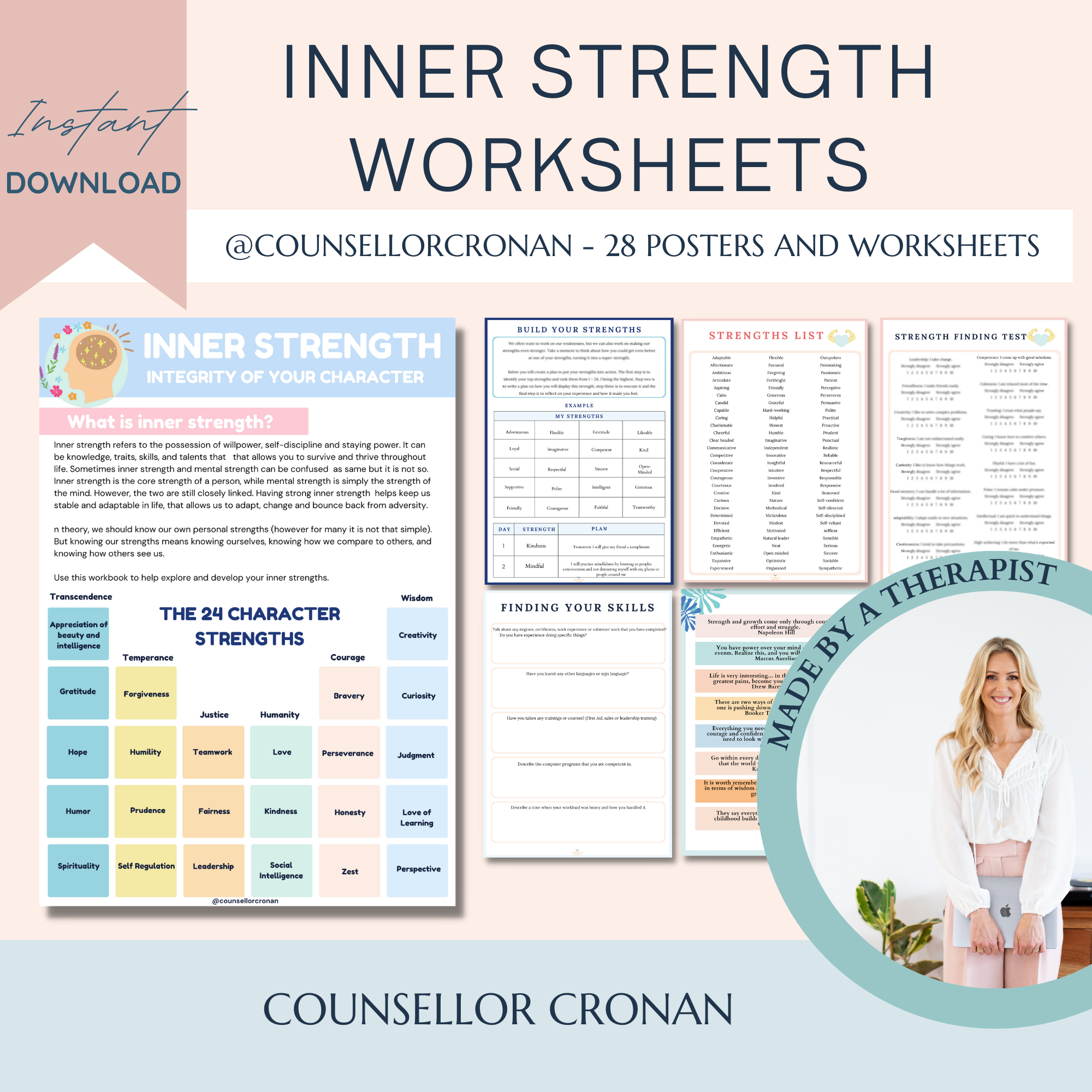 Inner Strength Worksheets. Inner Confidence.