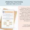 Break the cycle of perfectionism. Therapy worksheets. Therapist resource.