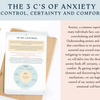 The 3 C's of anxiety - Certainty, comfort and control worksheets for mental wellbeing