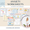 Therapy worksheet bundle, psychology resources