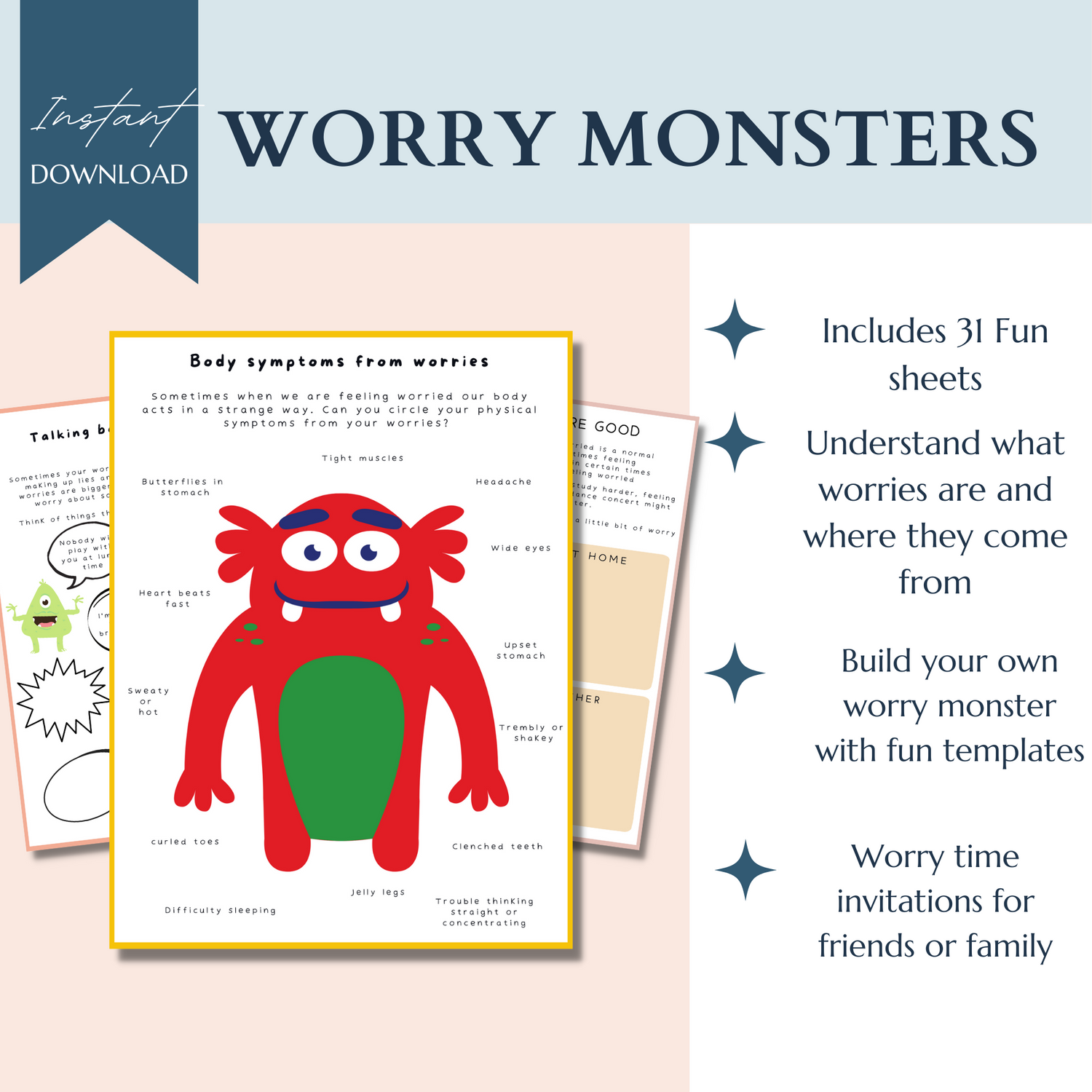 Worry Monsters. Anxiety Coping Skill Tool For Kids – Counsellor Cronan