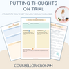 Putting Your Thoughts On Trial Worksheet - Thought Challenging Worksheets.