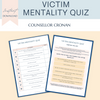 Victim Mentality Quiz, Healthy Mindset, Self-exploration.