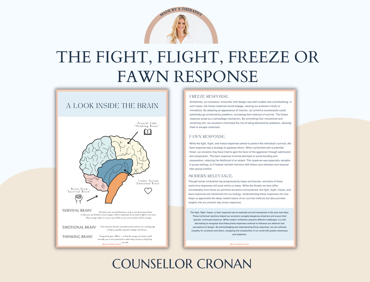 The Fight, Flight, Freeze or Fawn Response To The Brain, Brain Anatomy ...