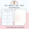 Self-Esteem workbook. All About Me, Values and Self-Identity.