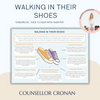 Walking in their shoes. A therapeutic tool to help with feelings of empathy.