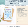 Anxiety Coping Skill Cards. Anxiety Relief Flashcards