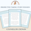 Walking in their shoes perspective taking, and empathy-provoking worksheets. Kids group therapy