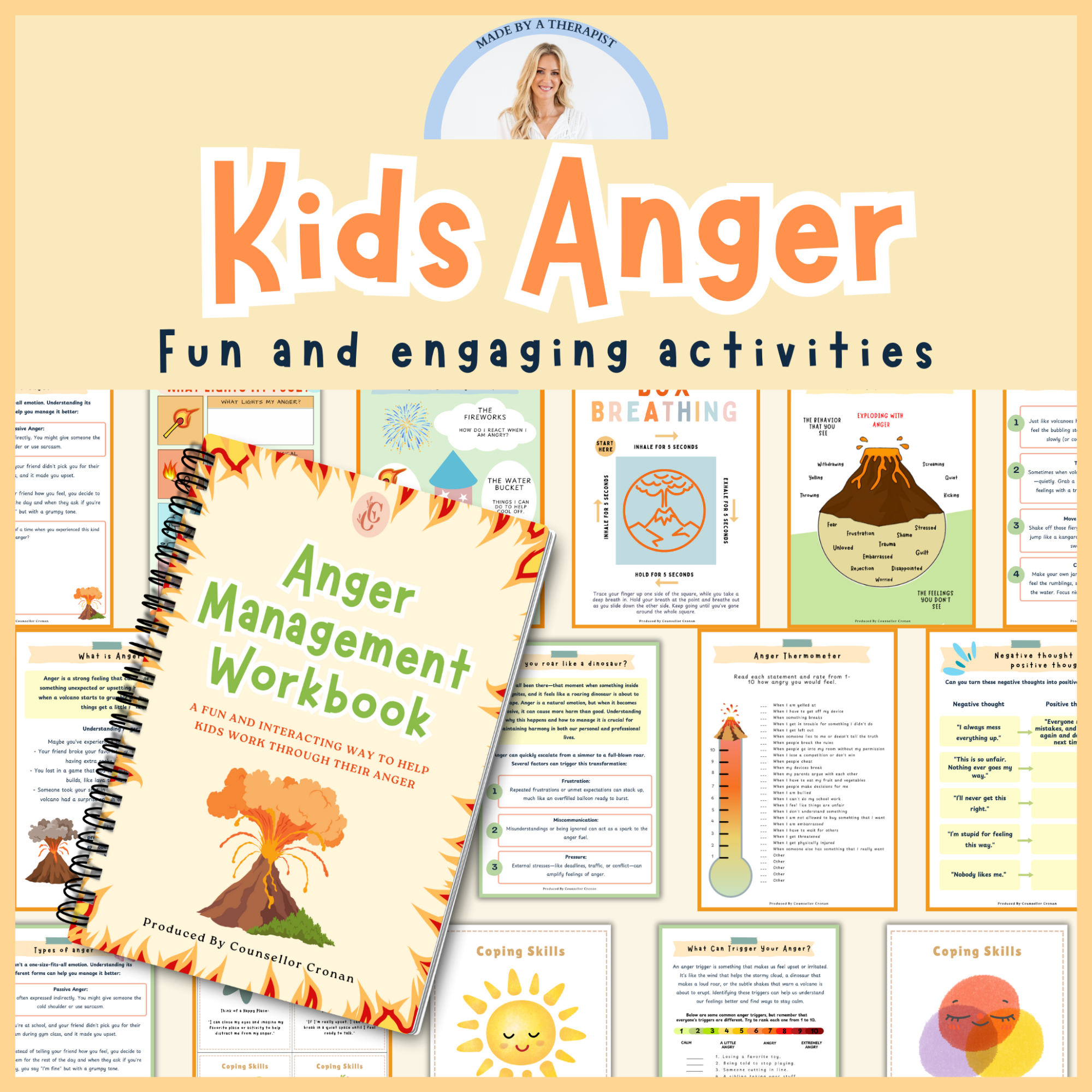 Anger Management Worksheets For Kids.