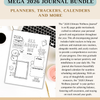 2026 Mega Journal Bundle: Your Comprehensive Planner with Trackers, Planners and more