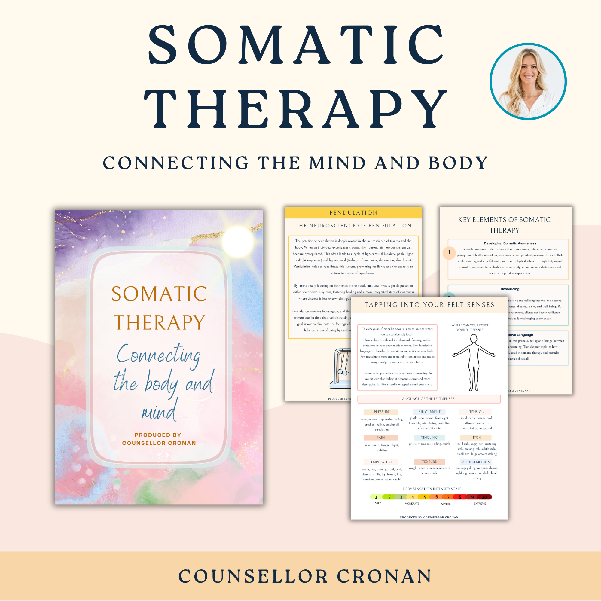 Somatic Therapy Workbook - 65 Pages