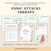 Panic attacks infographic and worksheets. Therapy worksheets, identifying triggers