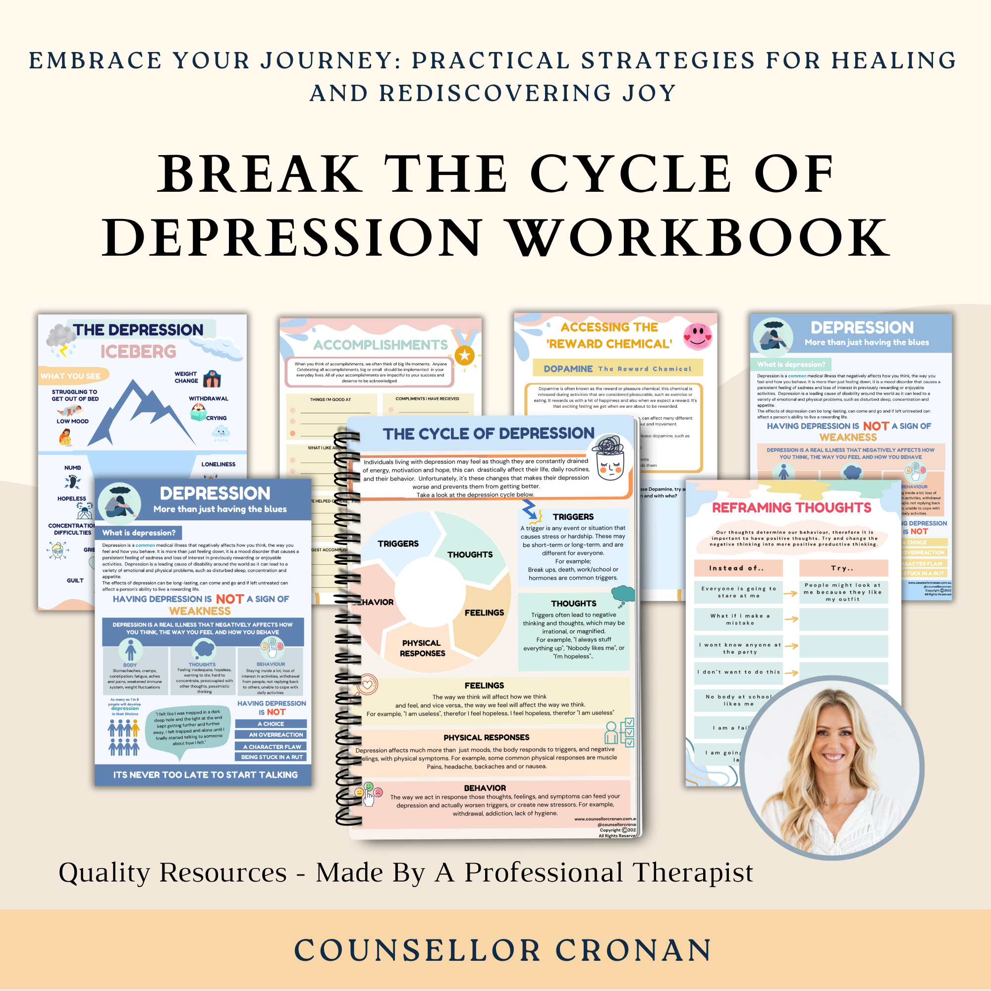 Break The Cycle of Depression Workbook. Resources and Coping Skills.