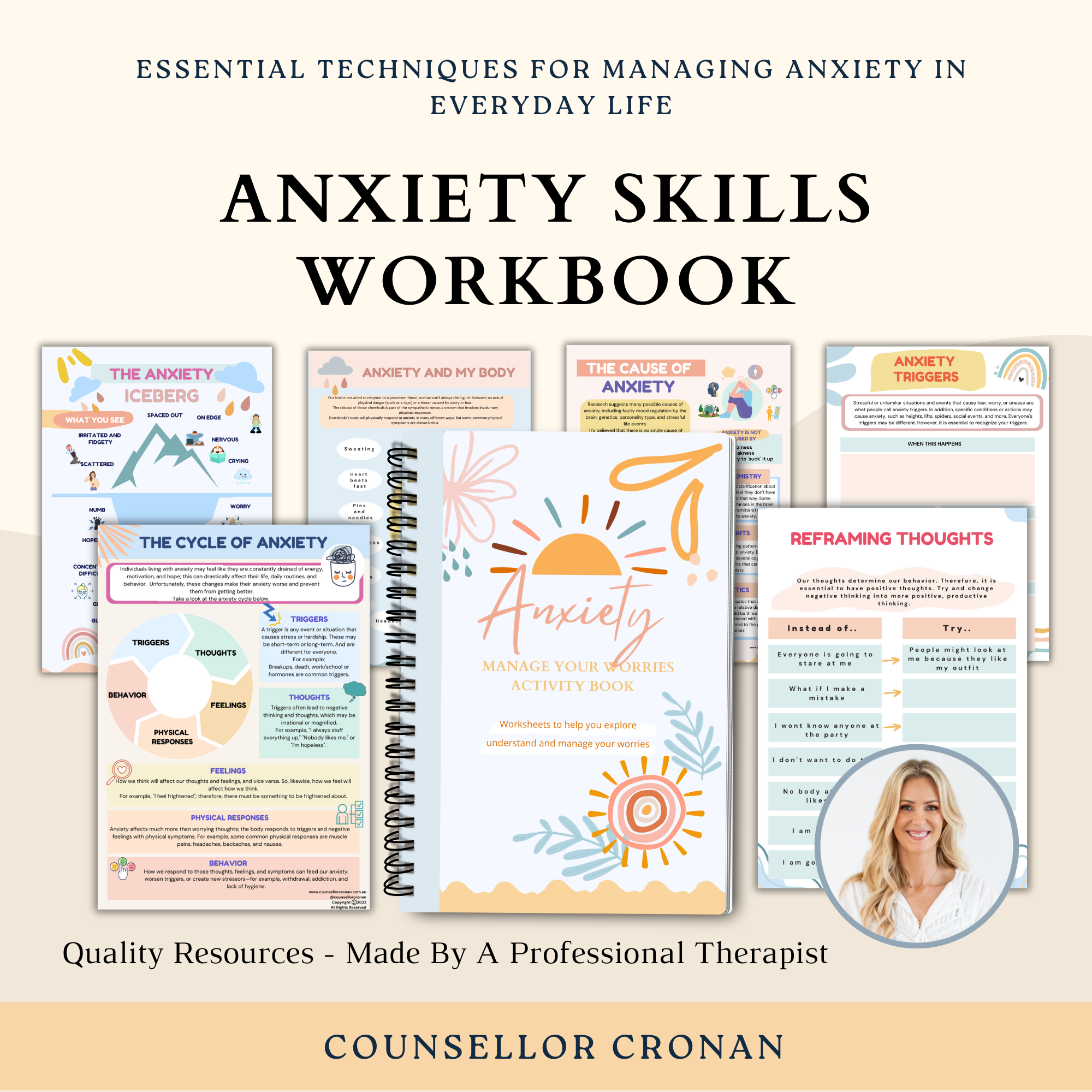 Anxiety Relief Workbook. Resources, coping skills and more.