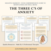 The 3 C's of anxiety - Certainty, comfort and control worksheets for mental wellbeing