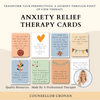 Anxiety Statement Flashcards - Affirmation Cards, Grounding Technique.