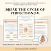 Break the cycle of perfectionism. Therapy worksheets. Therapist resource.